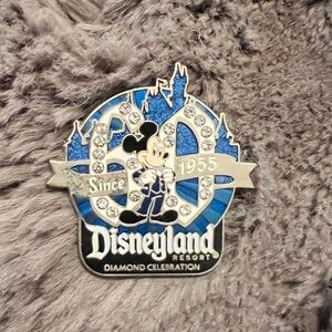 Disney 60th Anniversary Pin with Blue and Silver Accents